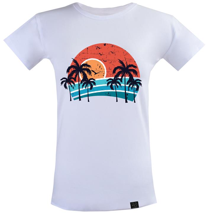 تی شرت آستین کوتاه زنانه 27 مدل summer کد w02 رنگ سفید